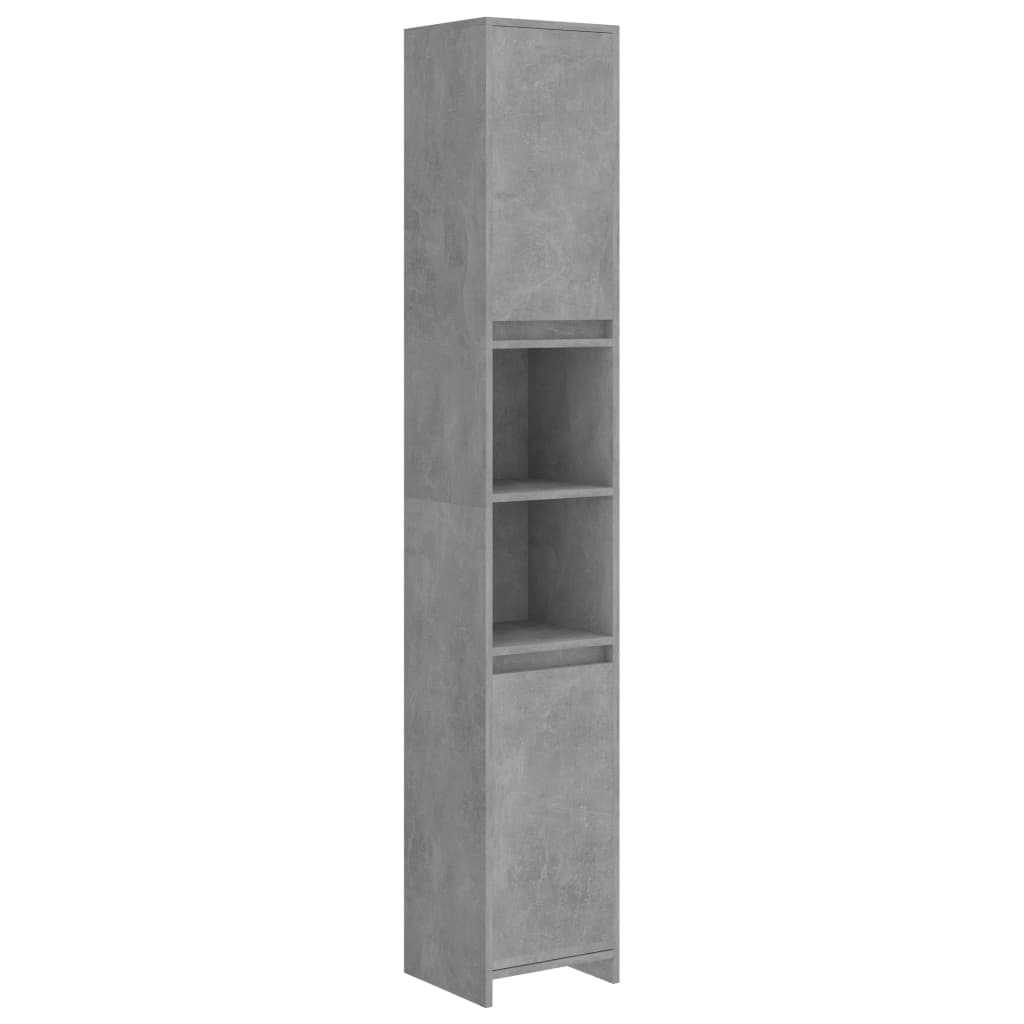 betonszürke forgácslap fürdőszobaszekrény 30 x 30 x 183,5 cm (802673)