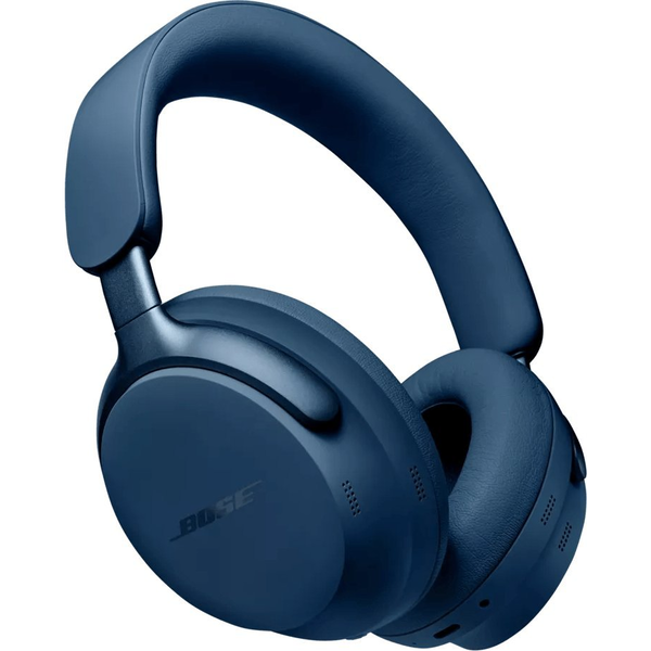Безжични слушалки Bose QuietComfort Ultra с обгръщащ дизайн, активно шумопотискане, тъмносини