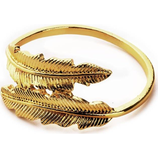  Affek Design ADRIANNE Serwetnik złote piórka         śr.4cmxh2cm