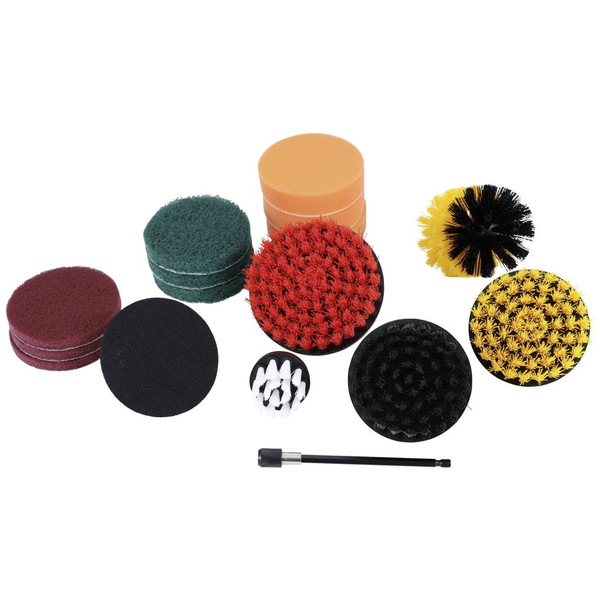 Fúrógép kefe feltét, 16 részes fúrókefe készlett