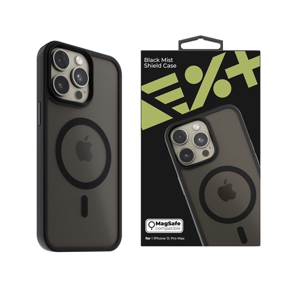 NextOne IPH-15PROMAX-MAGSF-MISTCASE-BLK iPhone 15 Pro Max fekete szilikon MagSafe hátlap (IPH-15PROMAX-MAGSF-MISTCASE-BLK)