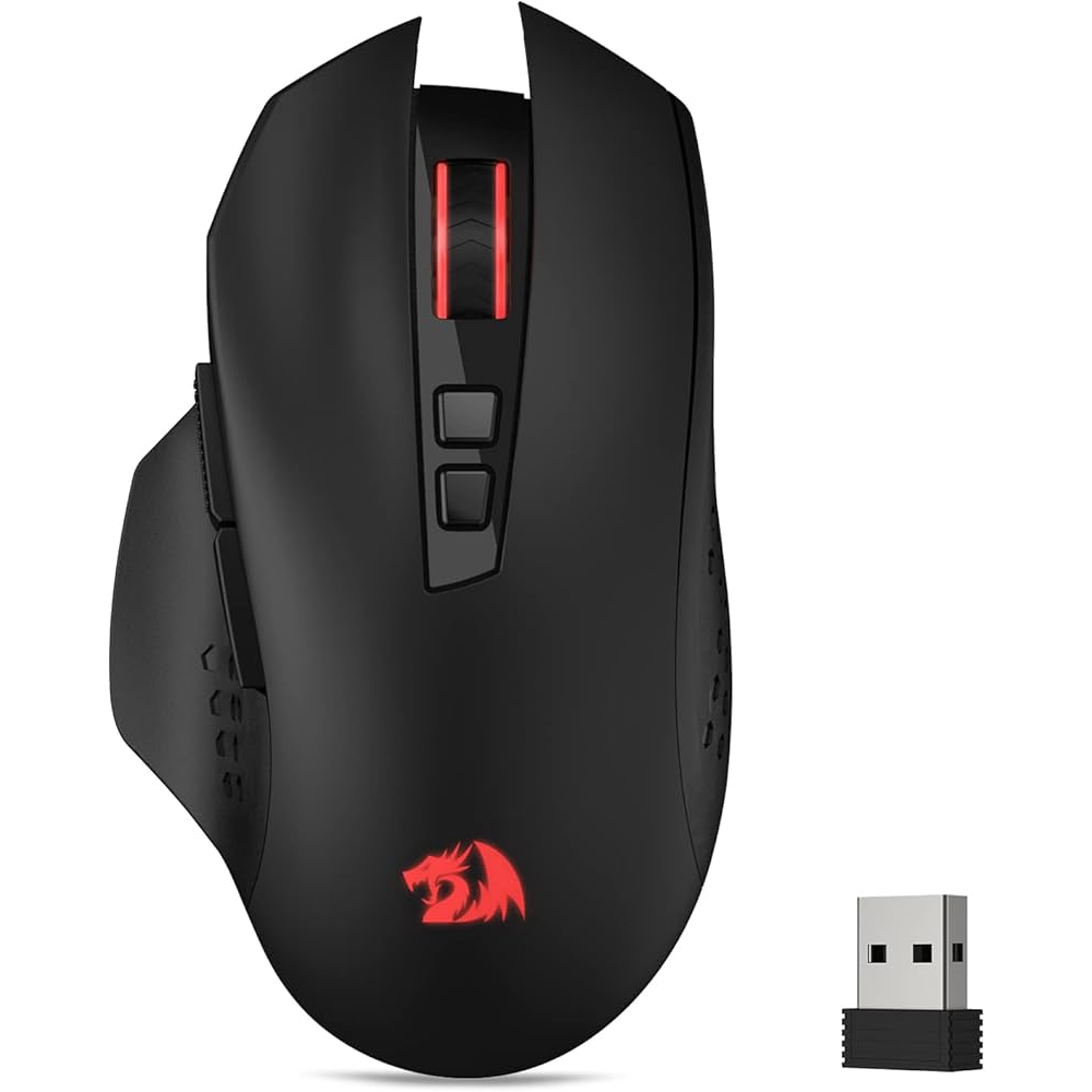 Redragon M656 Gainer Wireless Gaming Egér - Fekete/Piros (M656)
