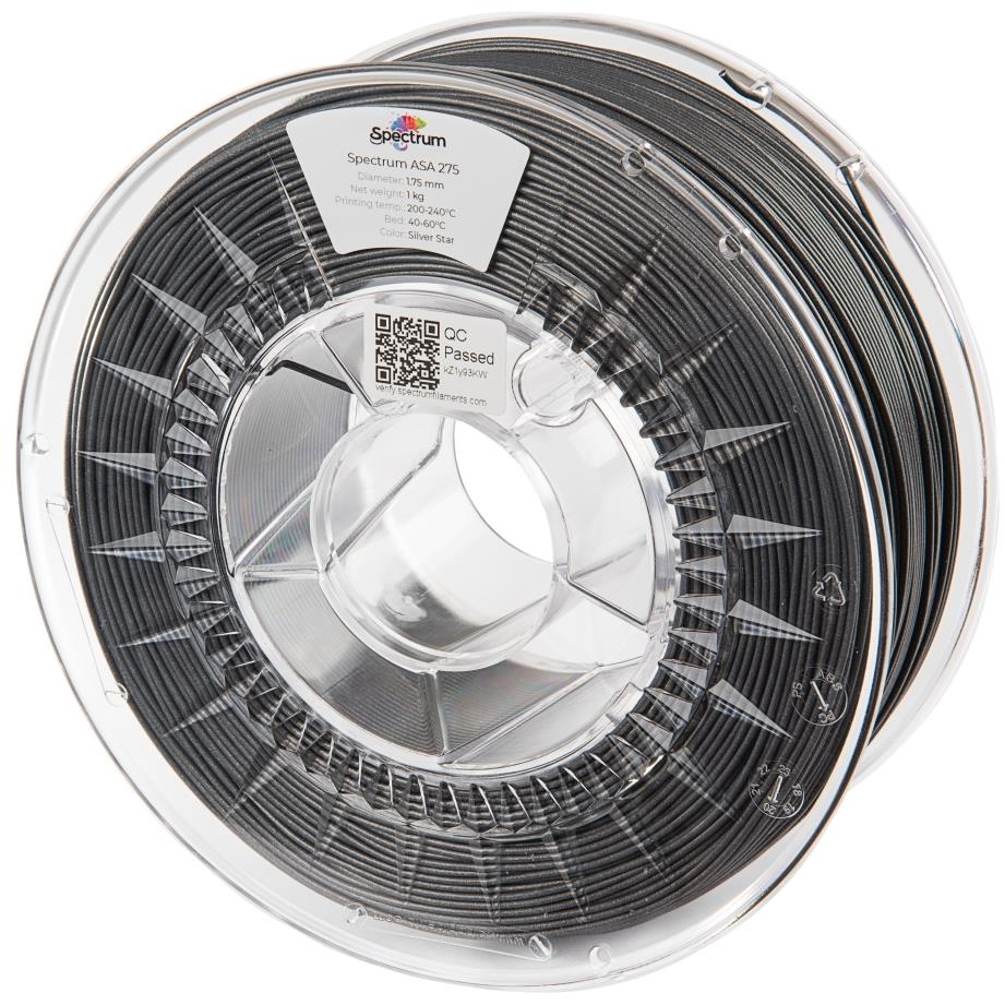 Spectrum 3D nyomtatószál, ASA 275, 1,75 mm, Silver Star, 1 kg (80308)