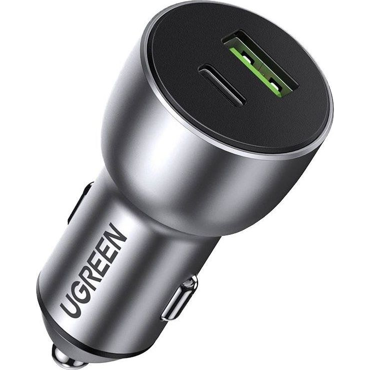 Car charger Ugreen CD213, USB + USB-C, 36W (gray) (UGR691GRY)