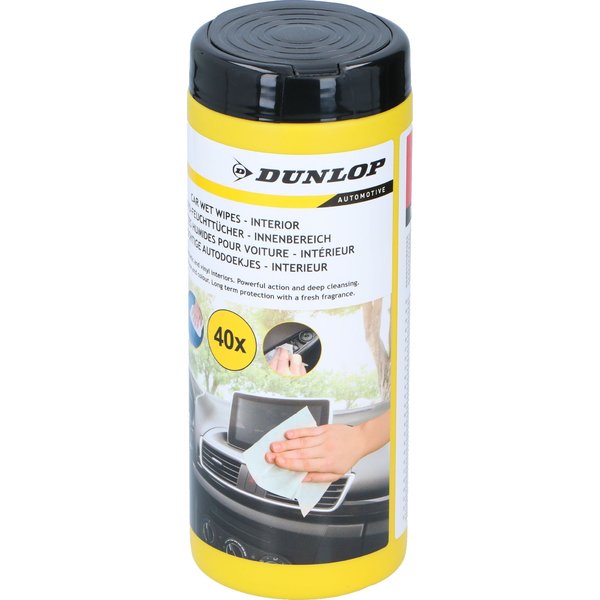 Nedves törlőkendő autóba 40db  Vanilia Spunlace NW 50gsm 20x18cm Dunlop