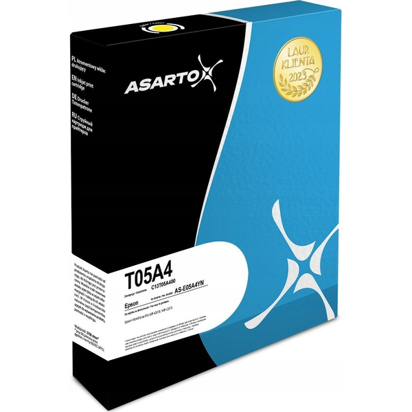Tusz Asarto Tusz Asarto do Epson T05A4 | C13T05A400 | 20000 str. | yellow