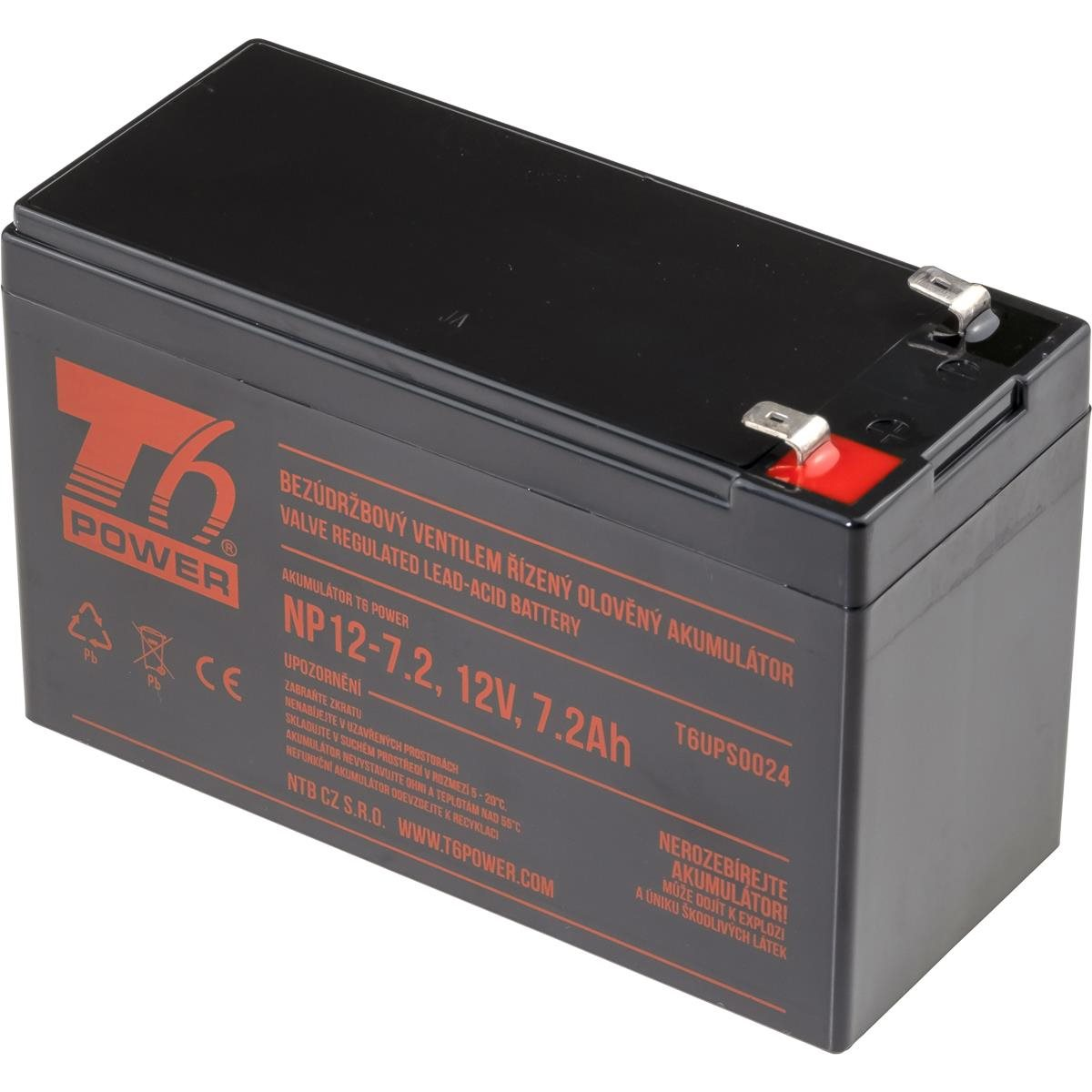 Battery set T6 Power for APC Back-UPS BR550GI, VRLA, 12 V (T6APC0010_v86633)