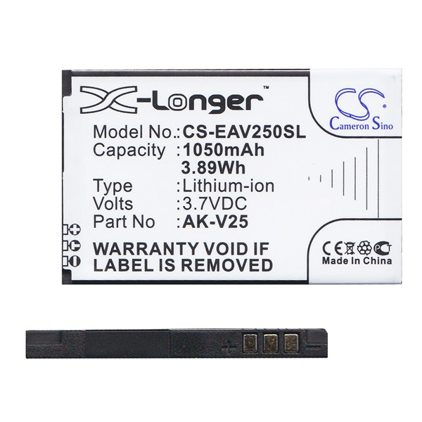 Cameron Sino Li-Ion akku (3.7V/1050mAh, Emporia AK-V25 kompatibilis) FEKETE Emporia Pure (CS-EAV250SL)
