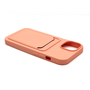 Apple iPhone 15 szilikon hátlap kártyatartóval - Card Case - pink