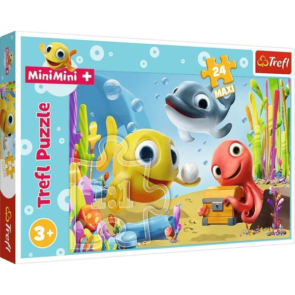 Trefl Vidám Halacskák 24db-os Maxi Puzzle - Lányoknak és Fiúknak, 3 éves kortól