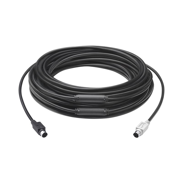 Logitech GROUP 15m Extender Cable PS/2-kabel 6-p Mini-DIN Sort