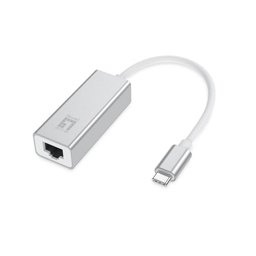 Level One USB-0402 USB Type-C apa - RJ45 anya Adapter (USB-0402-V3)
