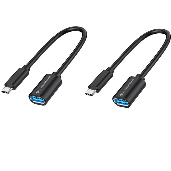 Conceptronic ABBY11B USB-kabel USB 3.2 Gen 1 (3.1 Gen 1) 0,2 m USB C USB A Zwart