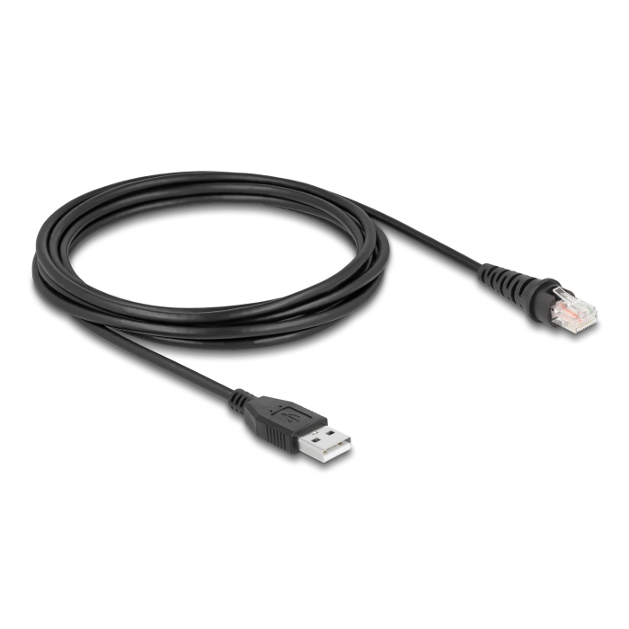 Delock RJ50 A-típusú USB 2.0 vonalkód olvasó kábel 3 m (90612) (90612)
