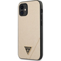 Guess Saffiano V Stitch Apple iPhone 12 mini hátlap tok, arany