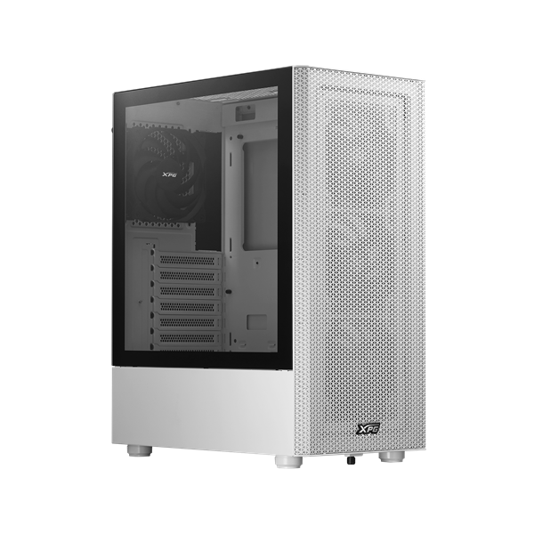 ADATA XPG Ház Midi ATX Valor MESH, 4x120mm ventilátor, Tápegység nélkül, üvegfalú, fehér (VALORMESH4VW-WHCWW)