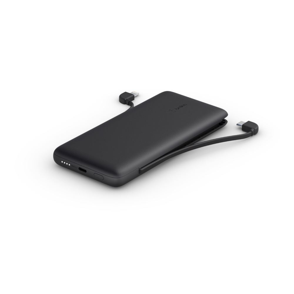 Belkin Boost Charge Plus 10000mAh USB-C Power Bank beépített kábellel, fekete (BPB006btBLK)