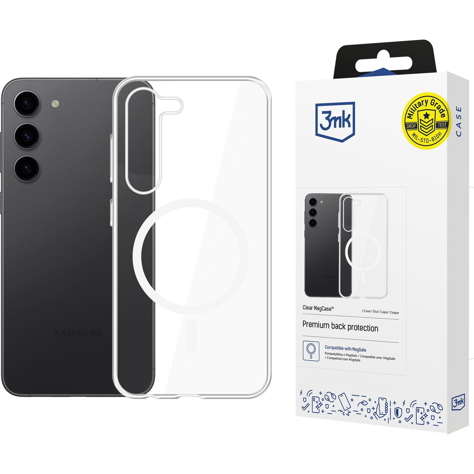 3mk Átlátszó MagCase Samsung Galaxy S23 5G (5903108587136)