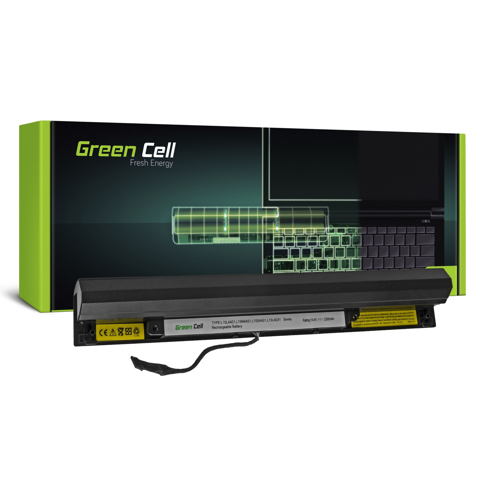 Green Cell LE97 Lenovo B50/B71/IdeaPad 100/IdeaPad 300 notebook akkumulátor 2200 mAh (LE97)