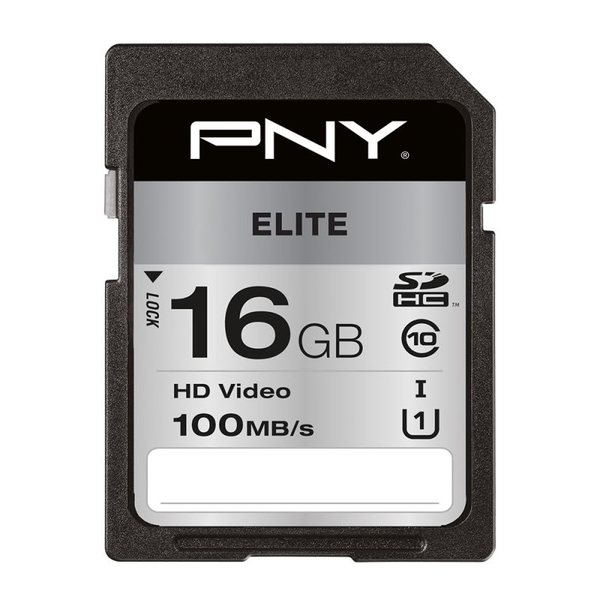 16GB SDHC PNY Elite U1 (P-SD16GU1100EL-GE)