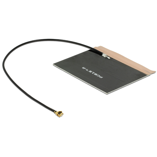 Delock LTE antenna MHF/U.FL-LP-068 kompatibilis dugó 2 ~ 3,5 dBi 150 mm PCB belső öntapadós (88981)