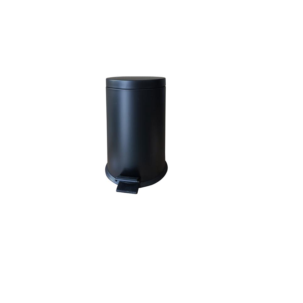 7 literes fém pedálos szemetes - Fekete (1605SZE048)