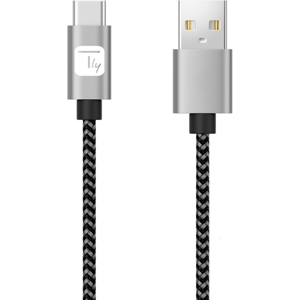 Techly ICOC MU2AC-020-AL USB-kabel USB 2.0 2 m USB A USB C Sort, Grå