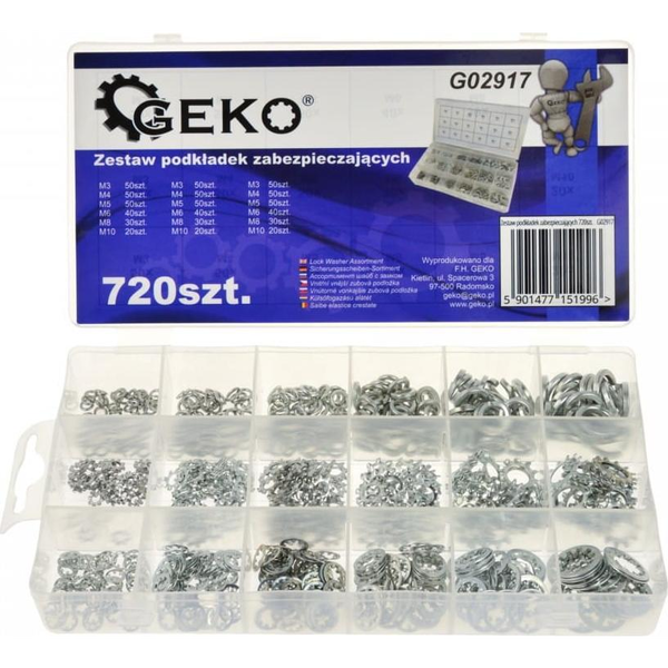 Set pocinkanih pritrdilnih podložk 720 kos
