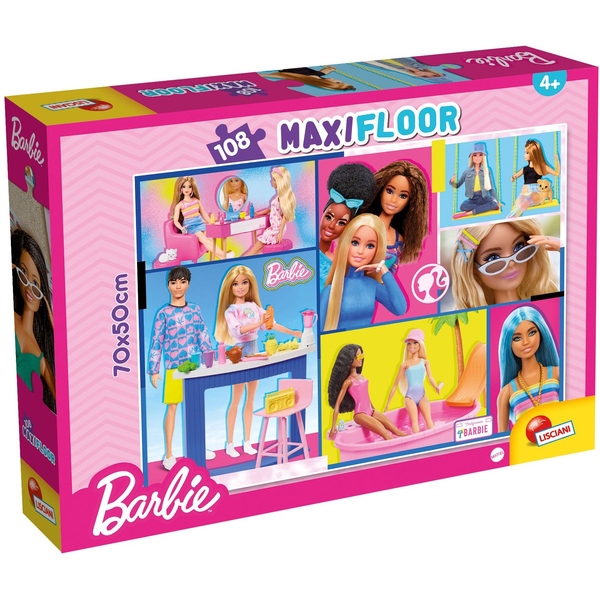 Barbie 108db-os maxi padló puzzle 70x50cm - Lisciani
