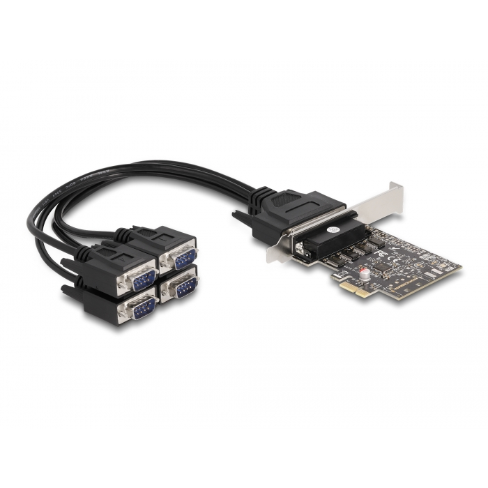 Delock PCI Express Kártya > 4 x RS-232 soros csatlakozó (66324) (66324)