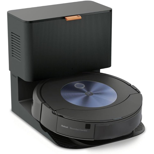 Робот прахосмукачка с моп IRobot Roomba Combo j7+, 26Wh, Предна камера, Навигация vSLAM PrecisionVision, iRobot OS Intelligent control, Син