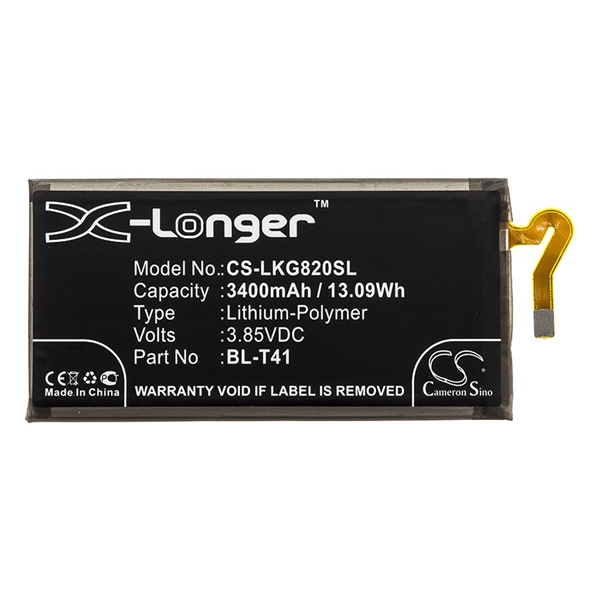 Cameron Sino Li-Polymer akku (3.85V/3400mAh, LG BL-T41 kompatibilis) FEKETE LG G8 ThinQ (G820Q) / V40 ThinQ (LM-V405) (CS-LKG820SL)