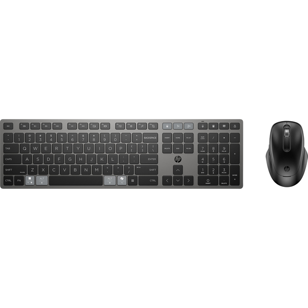 HP 720 Multi-Device Rechargeable Wireless Keyboard and Mouse Combo toetsenbord Inclusief muis Thuis USB + Bluetooth Zwart