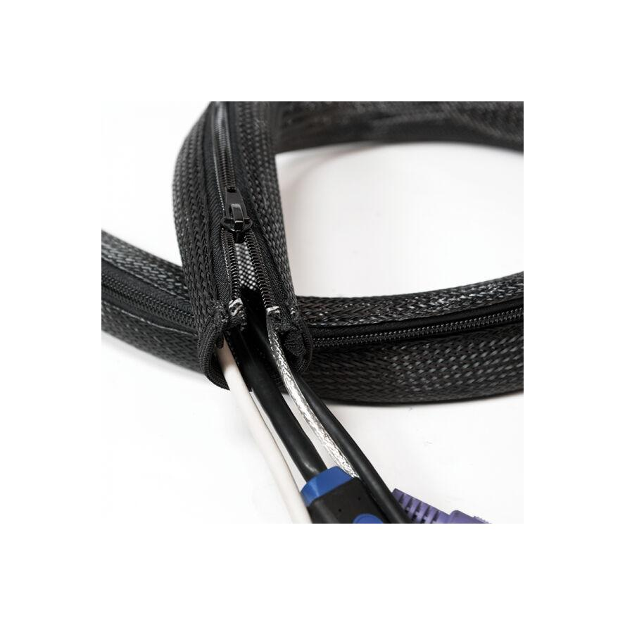 Logilink Kábelhüvely cipzárral, poliészter, O 50 mm, szürke, 2 m (KAB0074)