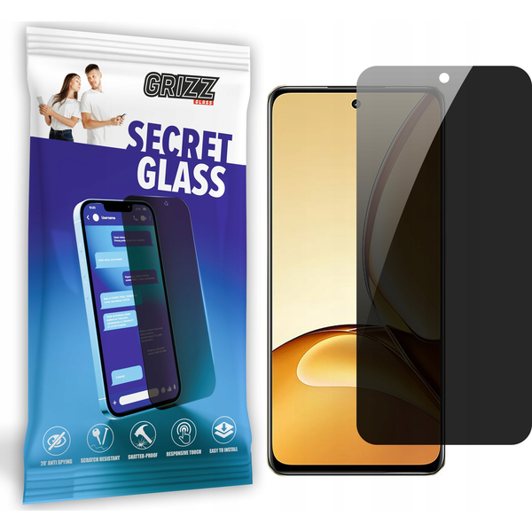  GrizzGlass Szkło prywatyzujące GrizzGlass SecretGlass do Realme C63 5G