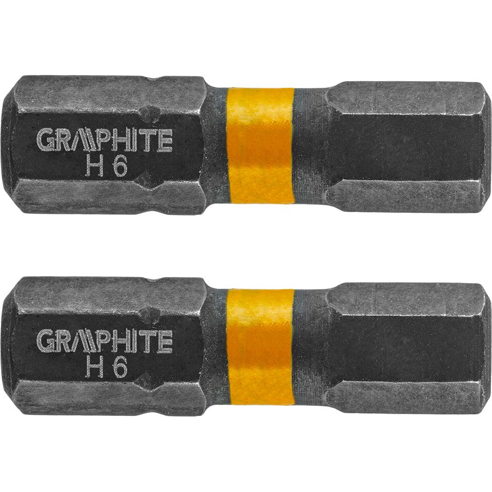 GRAPHITE 56H509 Torziós Ütvecsavarozó Bit, Hatlapú, 6X25mm, 2db (56H509)