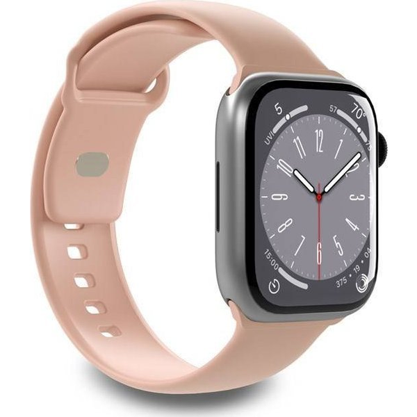 Puro Apple Watch 38/40/41mm Szilikon Okosóra szíj - Rózsaszín