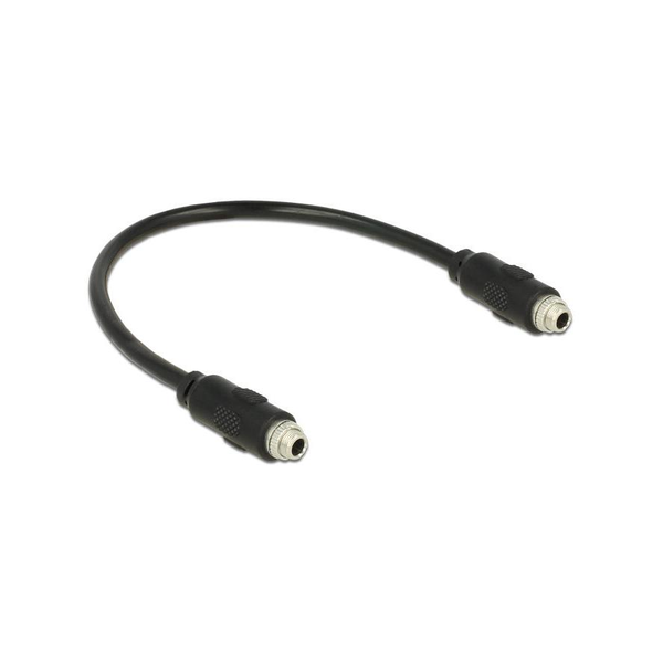 DELOCK Klinkekabel3,5mm -> 3,5mm Bu/Bu 0.25m schwarz Einbau