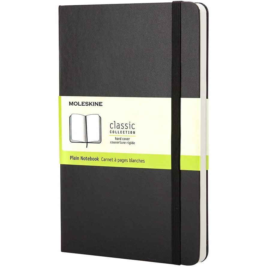 MOLESKINE L, kemény borító, sima, fekete (QP062)