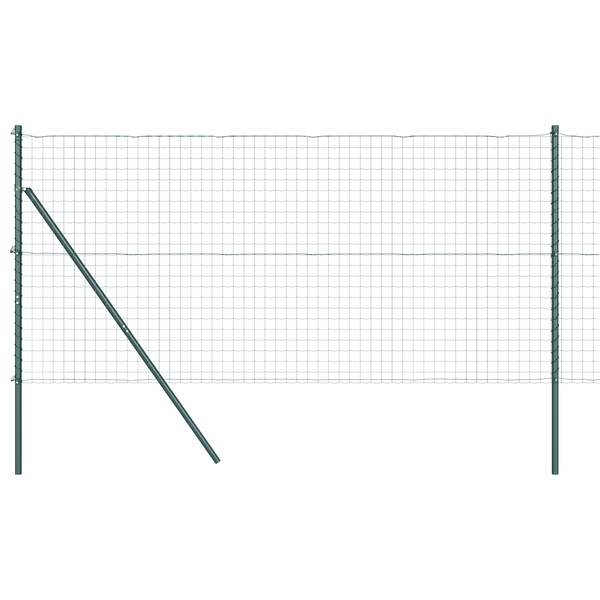 Euro Fence cu 7 stâlpi 1.4x10 m din oțel galvanizat verde
