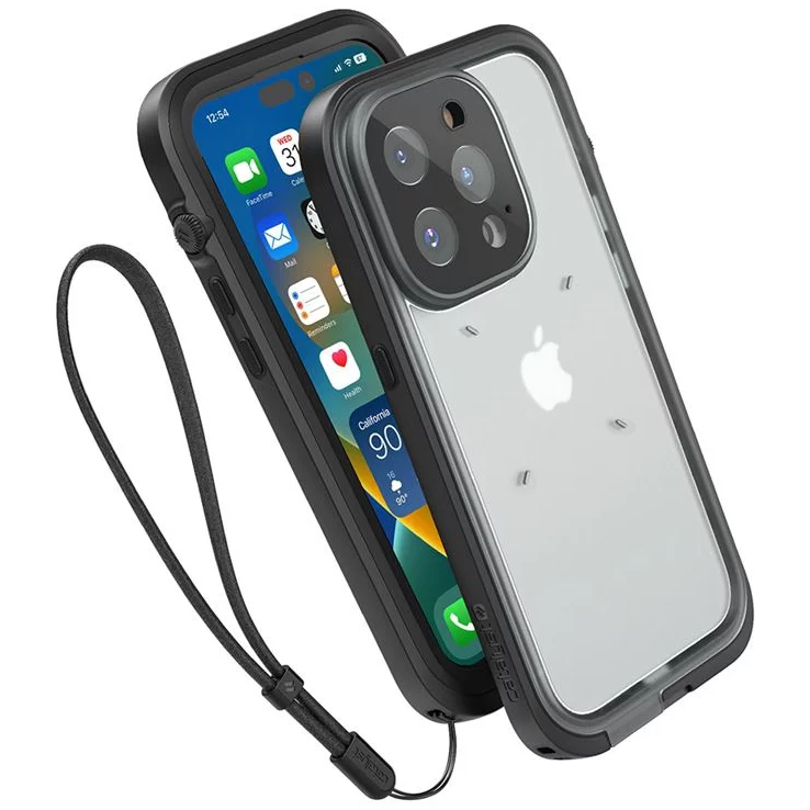 Catalyst iPhone 14 Pro Vízálló telefon tok - Átlátszó/Fekete (CATIPHO14BLKMP)