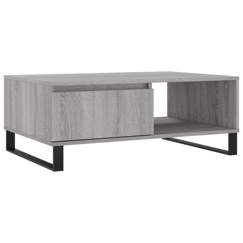 szürke sonoma szerelt fa dohányzóasztal 90 x 60 x 35 cm (827074)