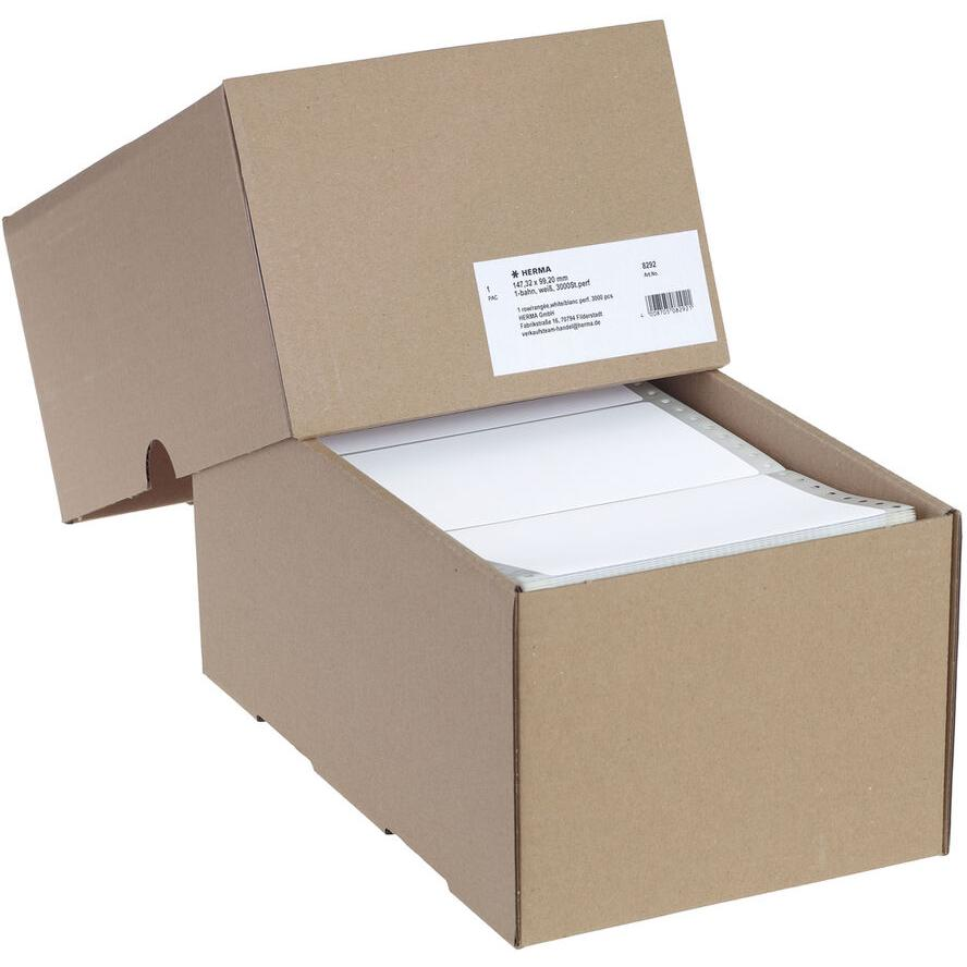 HERMA Computeretiketten weiß 147,32x99,2 mm perf. 3000 St. (8292) (8292)