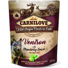 Carnilove Dog tasakos Paté Venison with Strawberry Leaves - Szarvas eperlevéllel 300g HU (LPHT-CL111693)