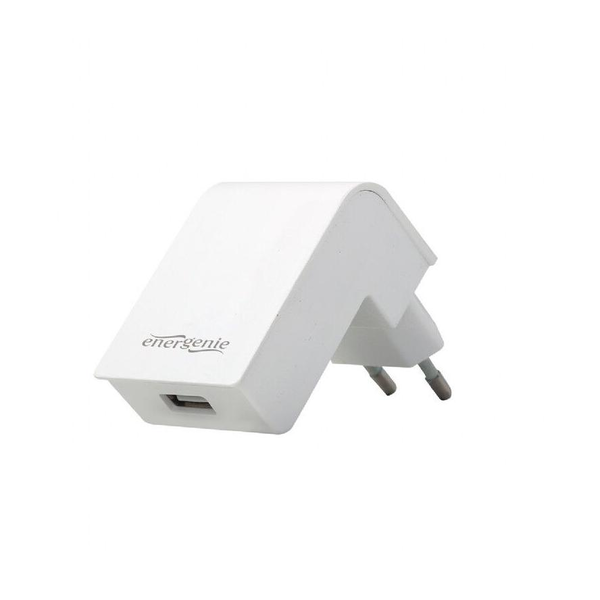 Универсално мрежово зарядно устройство 220V Gembird, 1 x USB, 2.1A, Бял, EG-UC2A-02-W