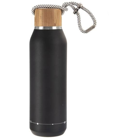 Orion Thermo palack, rozsdamentes acél/bambusz 0,6 l fekete (8592381180935)