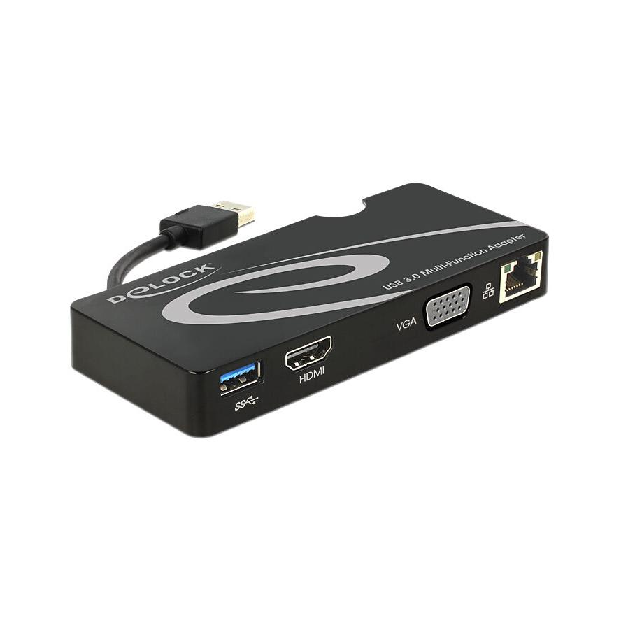 Delock Adapter USB 3.0 > HDMI / VGA + Gigabit LAN + USB 3.0 (62461)