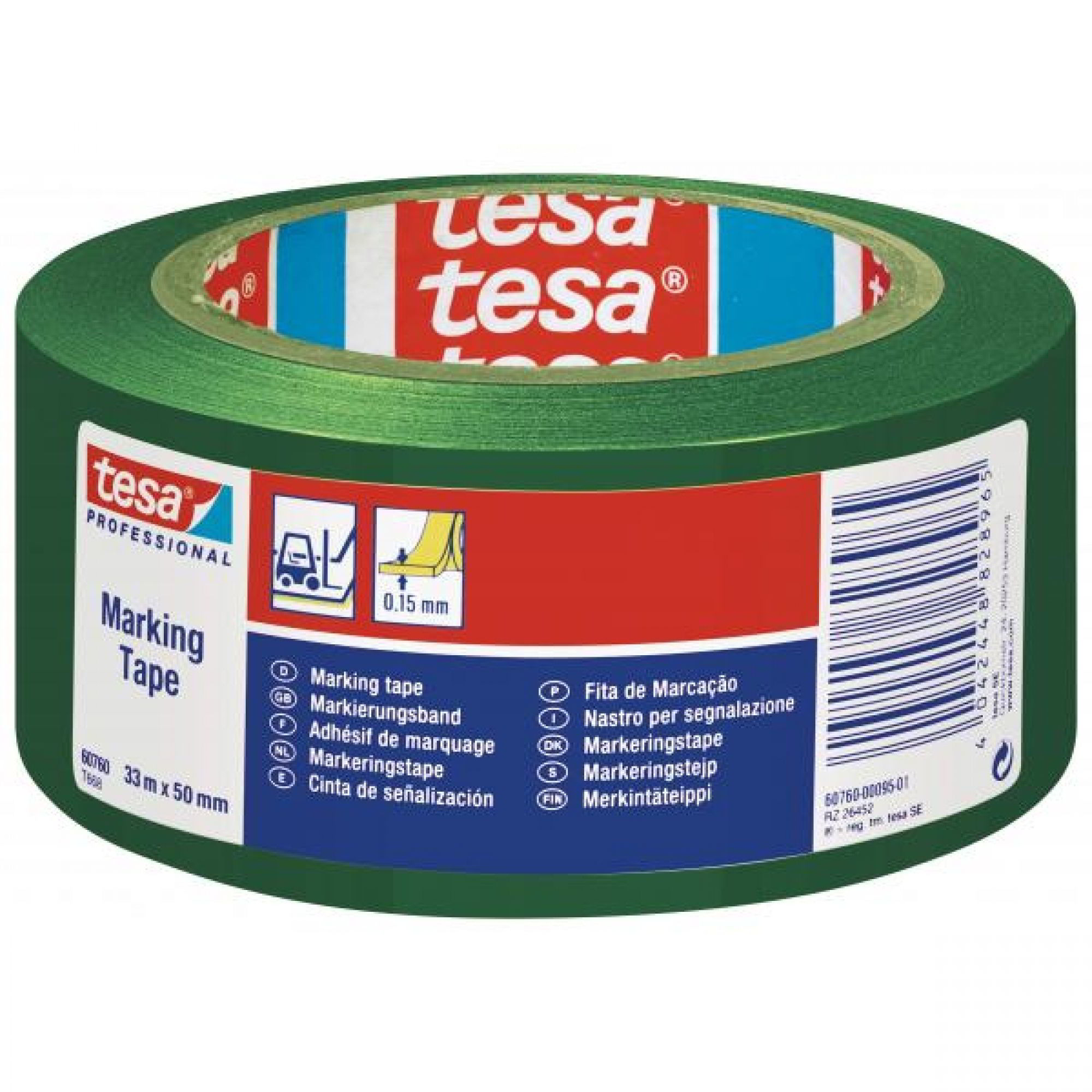 Tesa Professional 50mm x 33m Jelölőszalag - Zöld (60760-00097-15)