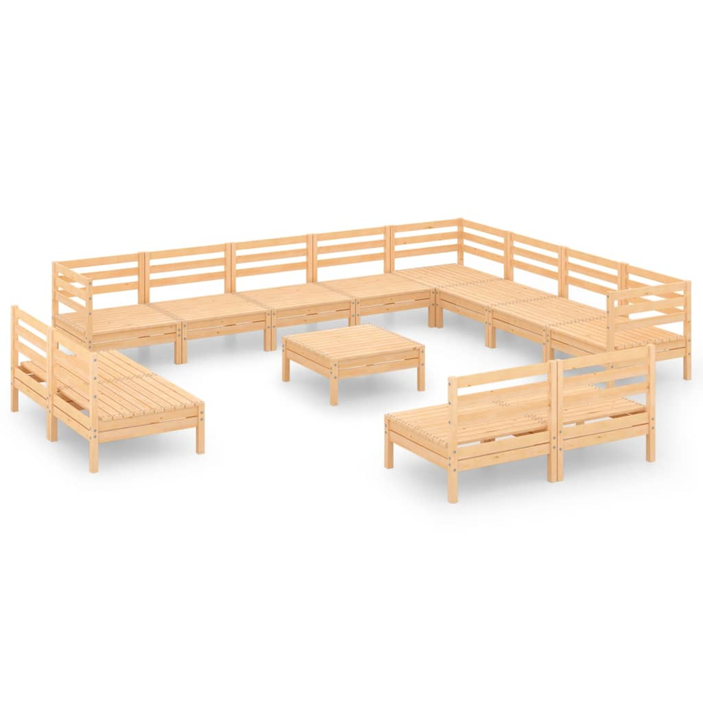 13 részes tömör fenyőfa kerti ülőgarnitúra (3083169)