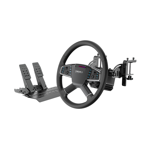 Moza Racing R5 Pro Truck Driving Simulator Nero Steering wheel + wheelbase + pedals